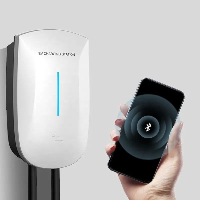 32A Wechselstromkolonnen montierte dreiphasige EV-Ladestation Typ 2