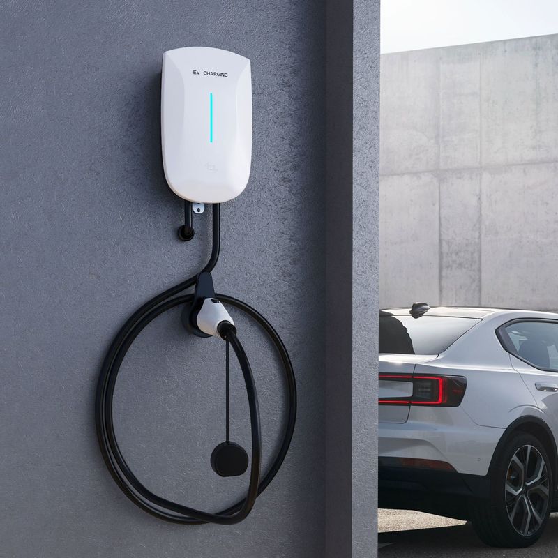 Wandmontierte 7kw Typ 2 EV-Ladegerät Europäische Standard App Control Schnellladung