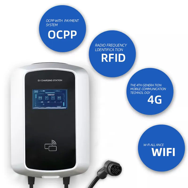 Europäische Norm 3 Phase WIFI-Verbindung Wandmontierte EV-Ladestation für Zuhause