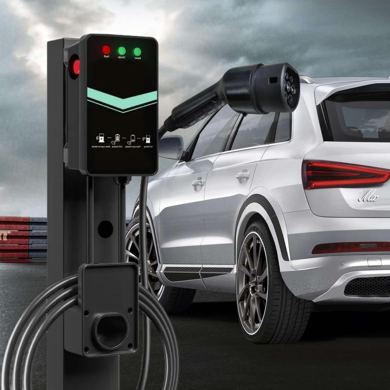 48A Typ 1 für die Wandmontage der EV-Ladestation mit Einzelpistole und LED-Anzeige für zu Hause