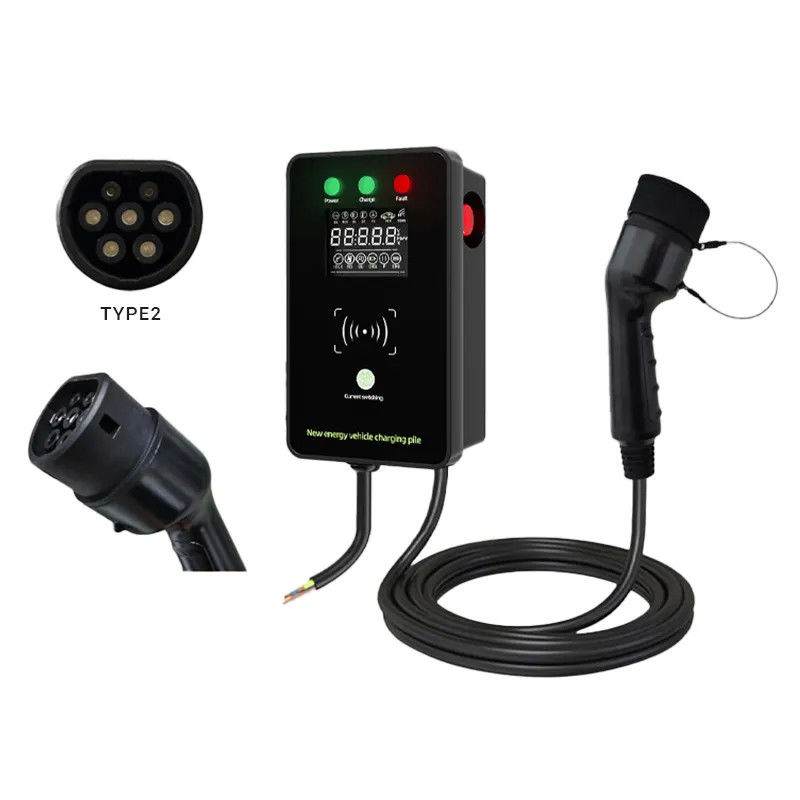AC 220V Schaltkarte 5 Gänge Wandmontierte EV-Ladestation mit LED-Bildschirm
