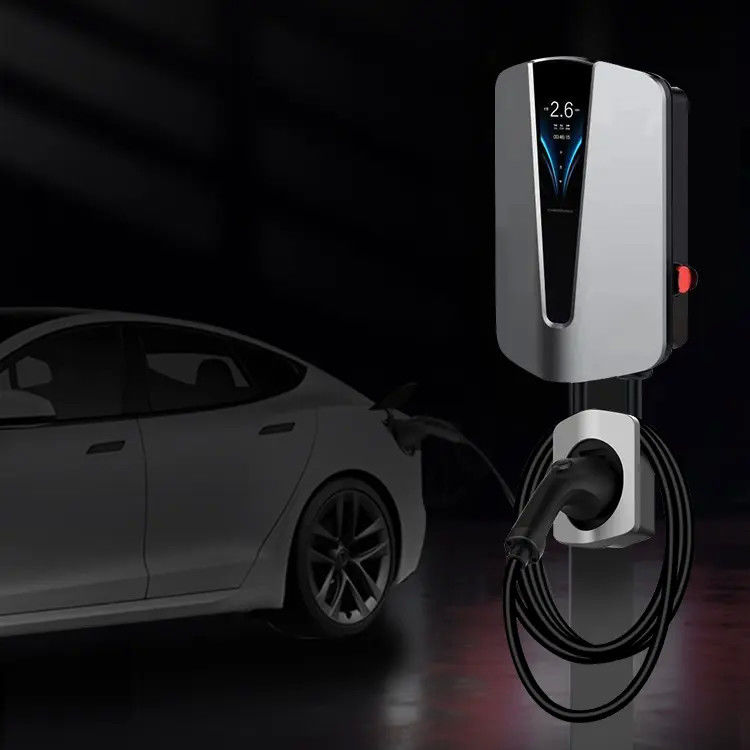 4.3-Zoll-Bildschirm 22 Kilowatt 5m Kabel Wand EV-Ladegerät für Tesla Schnellladung zu Hause