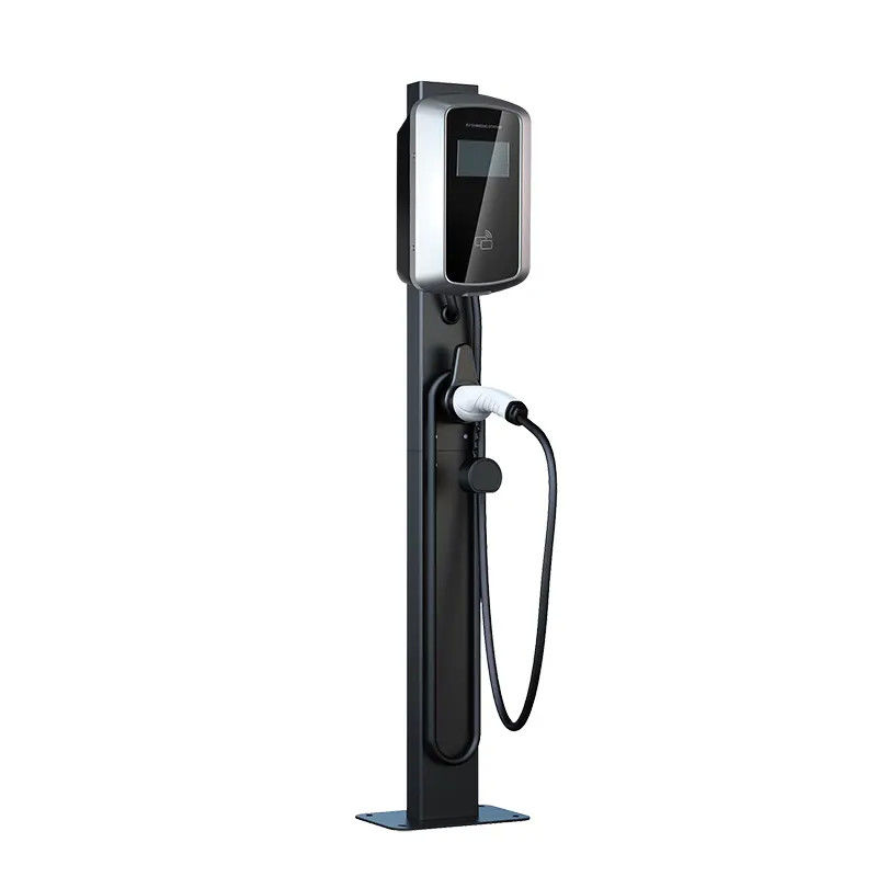 3 an der Wand befestigter EV Aufladungspunkt der Phasen-LCD-Bildschirm-Anzeigen-der Ladestations-7kw EV