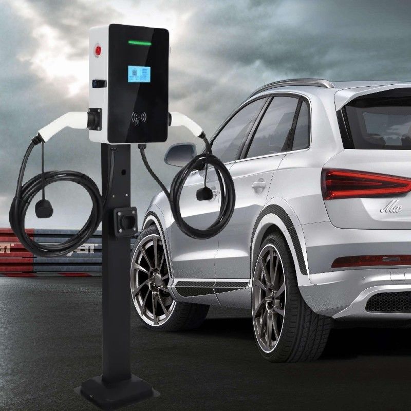 32A QR-Code zum Aufladen mit 4,3-Zoll-Bildschirm Wand-EV-Ladestation für Tesla