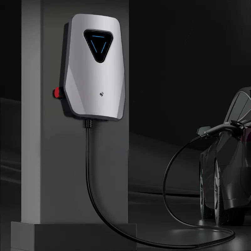schnelles aufladendes einzelnes Ladegerät des Gewehr-220V der Wand-EV mit Schirm dem 4,3 Zoll-LED