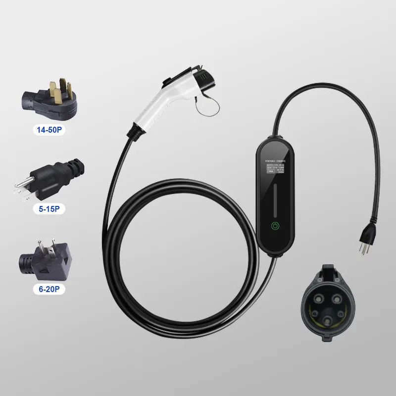 Wasserdichte Schale 5 Meter Kabel 16A LED-Anzeiger AC Schnellladegerät für Elektrofahrzeuge
