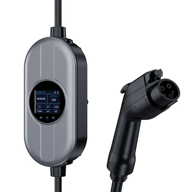 Typ 2 IEC-Lampe mit verstellbarer Strömung OLCD-Pilotenleuchte Tragbare AC-EV-Ladegeräte Wasserdicht
