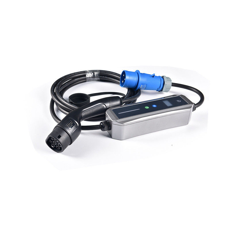 Typ 2 angepasste Farben 22kw Portable AC EV Ladegerät mit OLED-Bildschirm